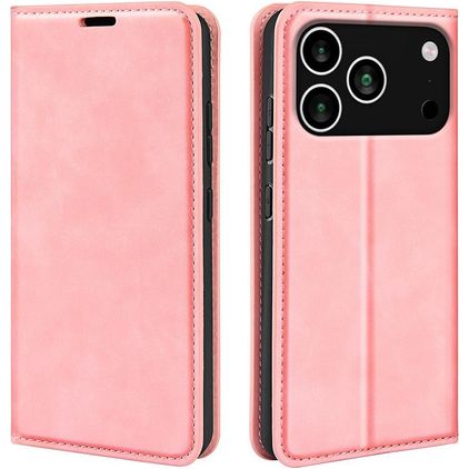Mobigear Retro Slim iPhone 18 Pro Max Hoesje Bookcase Portemonnee - Roze