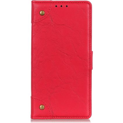 Mobigear Ranch LG K50s Hoesje Bookcase Portemonnee - Rood