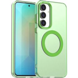 Mobigear Shockproof Samsung Galaxy S25 FE MagSafe Hoesje Hardcase Backcover - Groen