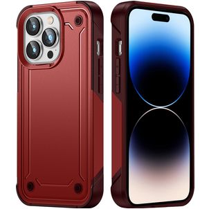 Mobigear Slim Armor iPhone 14 Pro Hoesje Hardcase Backcover Shockproof - Rood