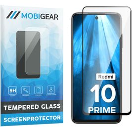 Mobigear Premium Xiaomi Redmi 10 4G Glazen Screenprotector - Case Friendly - Zwart