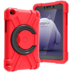Mobigear RingGuard Samsung Galaxy Tab A 8.0 (2019) Kinder Tablethoes met Handvat - Rood