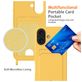 Mobigear Lanyard Card iPhone 16 Plus Siliconen Hoesje met koord en Pasjeshouder - Geel