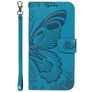 Mobigear Butterfly Samsung Galaxy S25 Hoesje Bookcase Portemonnee - Blauw