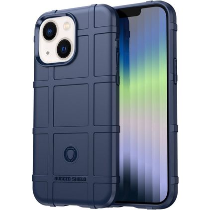 Mobigear Rugged Shield iPhone 14 Plus Hoesje Flexibel TPU Backcover Shockproof - Blauw