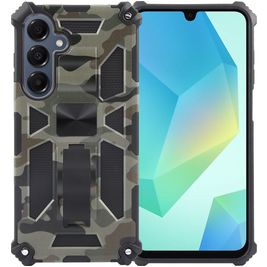 Mobigear Armor Stand Samsung Galaxy A16 Hoesje Hardcase Backcover Shockproof met Standaard - Groen