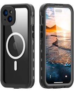 RedPepper Waterproof iPhone 15 Waterdicht MagSafe Hoesje Hardcase Backcover Shockproof - Zwart