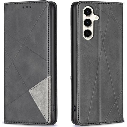 Mobigear Rhombus Slim Samsung Galaxy S23 FE Hoesje Bookcase - Zwart