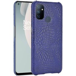 Mobigear Croco OnePlus Nord N100 Hoesje Hardcase Backcover - Blauw