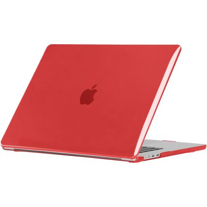 Mobigear Glossy MacBook Air 15 Inch (2023-2026) Hoes Hardshell Laptopcover MacBook Case - Rood - Model A2941 / A3114 / A3241 / A3448