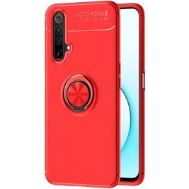 Mobigear Armor Ring Realme X50 Hoesje Flexibel TPU Backcover Shockproof met Ringhouder - Rood