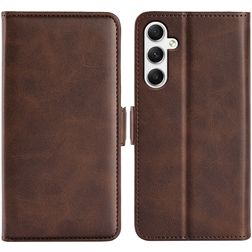 Mobigear Slim Magnet Samsung Galaxy A35 Hoesje Bookcase Portemonnee - Bruin
