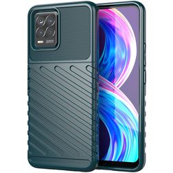 Mobigear Groove Realme 8 Pro Hoesje Flexibel TPU Backcover - Groen