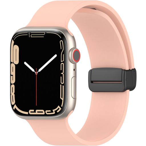 Mobigear Sport Mag Siliconen Apple Watch Bandje Magneetsluiting - 42/41/40/38 mm - Roze