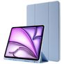 Mobigear Tri-Fold Gel iPad Air 13 Inch (2024) Hoes TPU,Kunstleer Backcover + Stylus Houder + Standaard - Blauw
