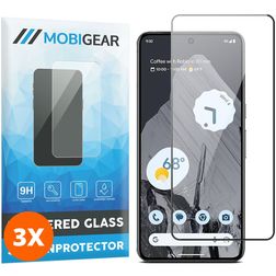 Mobigear Premium Google Pixel 8 Pro Glazen Screenprotector - Case Friendly - Zwart (3-Pack)