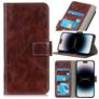 Mobigear Basic iPhone 14 Pro Max Hoesje Bookcase Portemonnee - Bruin