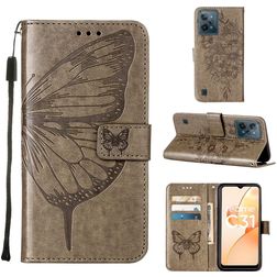 Mobigear Butterfly Realme C31 Hoesje Bookcase Portemonnee - Grijs