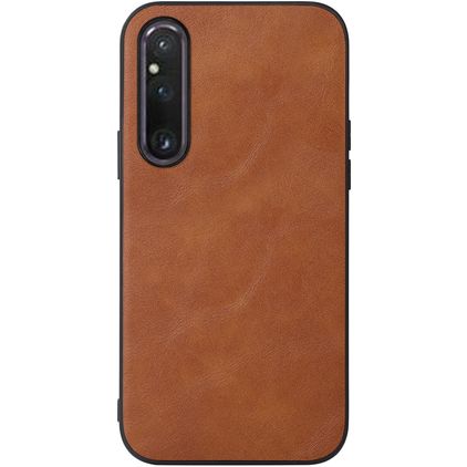 Mobigear Excellent Sony Xperia 1 V Hoesje Hardcase Backcover - Bruin