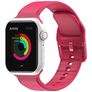Mobigear Dashed Siliconen Apple Watch Bandje Gespsluiting - 49/46/45/44 mm - Rood