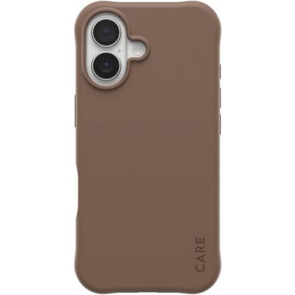 CARE by PanzerGlass Fashionable iPhone 17 Siliconen MagSafe Hoesje Backcover - Espresso
