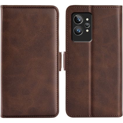 Mobigear Slim Magnet Realme GT2 Pro Hoesje Bookcase Portemonnee - Bruin