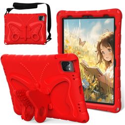 Mobigear Butterfly iPad Air 11 Inch (2024) Hoes EVA Schuim Backcover + Schouderband + Standaard - Rood