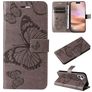 Mobigear Butterfly iPhone 16 Plus Hoesje Bookcase Portemonnee - Grijs