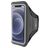 Mobiparts Comfort Fit Telefoonhouder Hardlopen iPhone 12 Mini Sport Hoesje Neopreen Sportarmband - Zwart