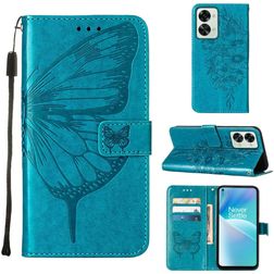 Mobigear Butterfly OnePlus Nord 2T 5G Hoesje Bookcase Portemonnee - Blauw