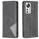 Mobigear Rhombus slim Xiaomi 12 Lite Hoesje Bookcase - Zwart