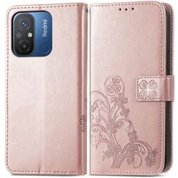 Mobigear Clover Xiaomi Redmi 12C Hoesje Bookcase Portemonnee - Roségoud