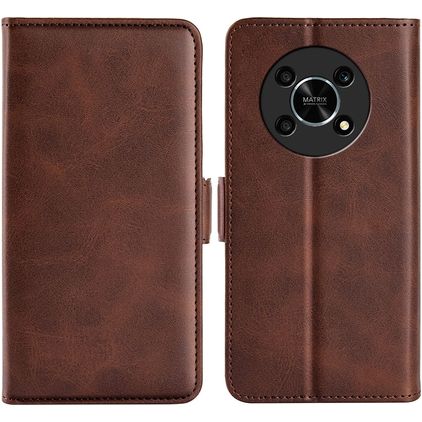 Mobigear Slim Magnet HONOR Magic 4 Lite Hoesje Bookcase Portemonnee - Bruin