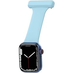 Mobigear Clip Verpleegkundige Apple Watch Bandje Speld - 49/46/45/44 mm - Babyblauw