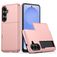 Mobigear Card Samsung Galaxy S26 Plus Hoesje Hardcase Backcover Shockproof met Pasjeshouder - Roségoud