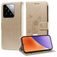 Mobigear Flowers Xiaomi 15 Hoesje Bookcase Portemonnee - Goud