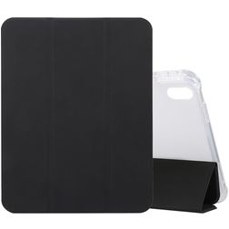 Mobigear Tri-Fold Gel iPad 11 (2025) Hoes TPU,Kunstleer Bookcase + Stylus Houder - Zwart