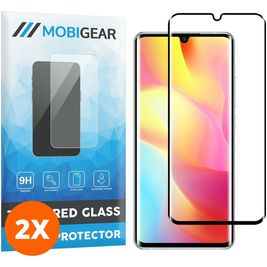 Mobigear Premium Xiaomi Mi Note 10 Lite Glazen Screenprotector - Case Friendly - Zwart (2-Pack)