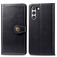 Mobigear Snap Button Samsung Galaxy S21 FE Hoesje Bookcase Portemonnee - Zwart