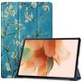 Mobigear Tri-Fold Samsung Galaxy Tab S7 FE Hoes Bookcase - Amandelbloesem
