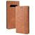 Mobigear Sensation Samsung Galaxy S10 Plus Hoesje Bookcase Portemonnee - Cognac