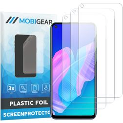 Mobigear Huawei P40 Lite Screenprotector Folie - Case Friendly (3-Pack)