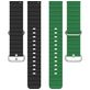 Mobigear Ocean Siliconen Smartwatch Bandje Gespsluiting - Universeel 20 mm aansluiting - Zwart / Groen