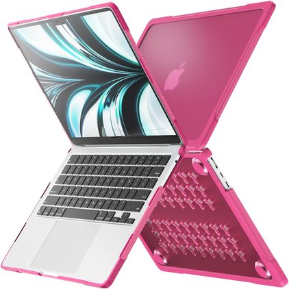 Mobigear Shockproof Pro MacBook Air 13 Inch (2022-2026) Hoes Hardshell Laptopcover MacBook Case - Roze - Model A2681 / A3113 / A3240 / A3449