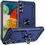 Mobigear Armor Ring Samsung Galaxy A24 Hoesje Hardcase Backcover Shockproof met Ringhouder - Blauw