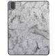 Mobigear Tri-Fold Marble iPad Air 11 Inch (2024) Hoes Bookcase + Stylus Houder - Grijs