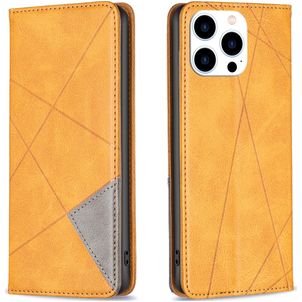 Mobigear Rhombus Slim iPhone 16 Pro Max Hoesje Bookcase - Cognac