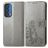 Mobigear Clover Motorola Edge (2021) Hoesje Bookcase Portemonnee - Grijs
