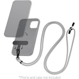 Mobilize Lanyard Universeel Telefoonkoord Verstelbaar - Grijs