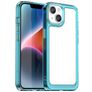 Mobigear Crystal iPhone 15 Hoesje Hardcase Backcover - Transparant / Turquoise